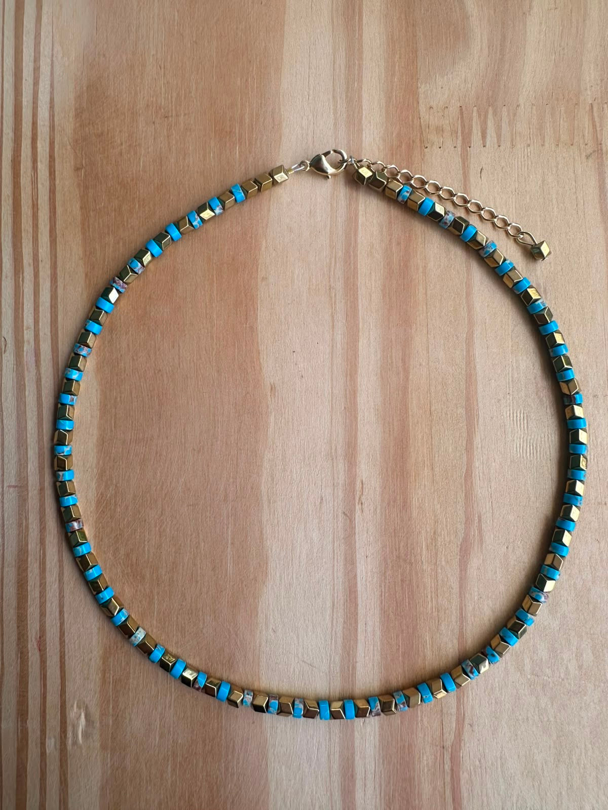Choker Hematita com Turquenita