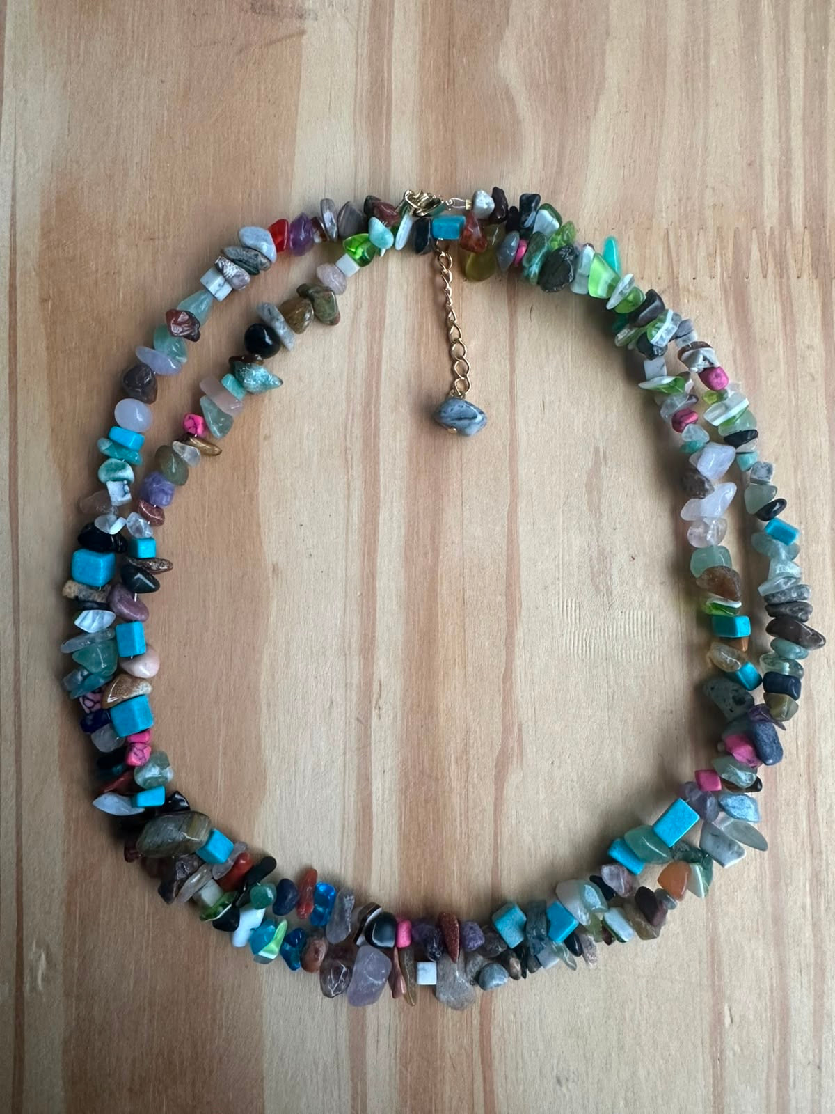 Colar Longo Cascalho Mix