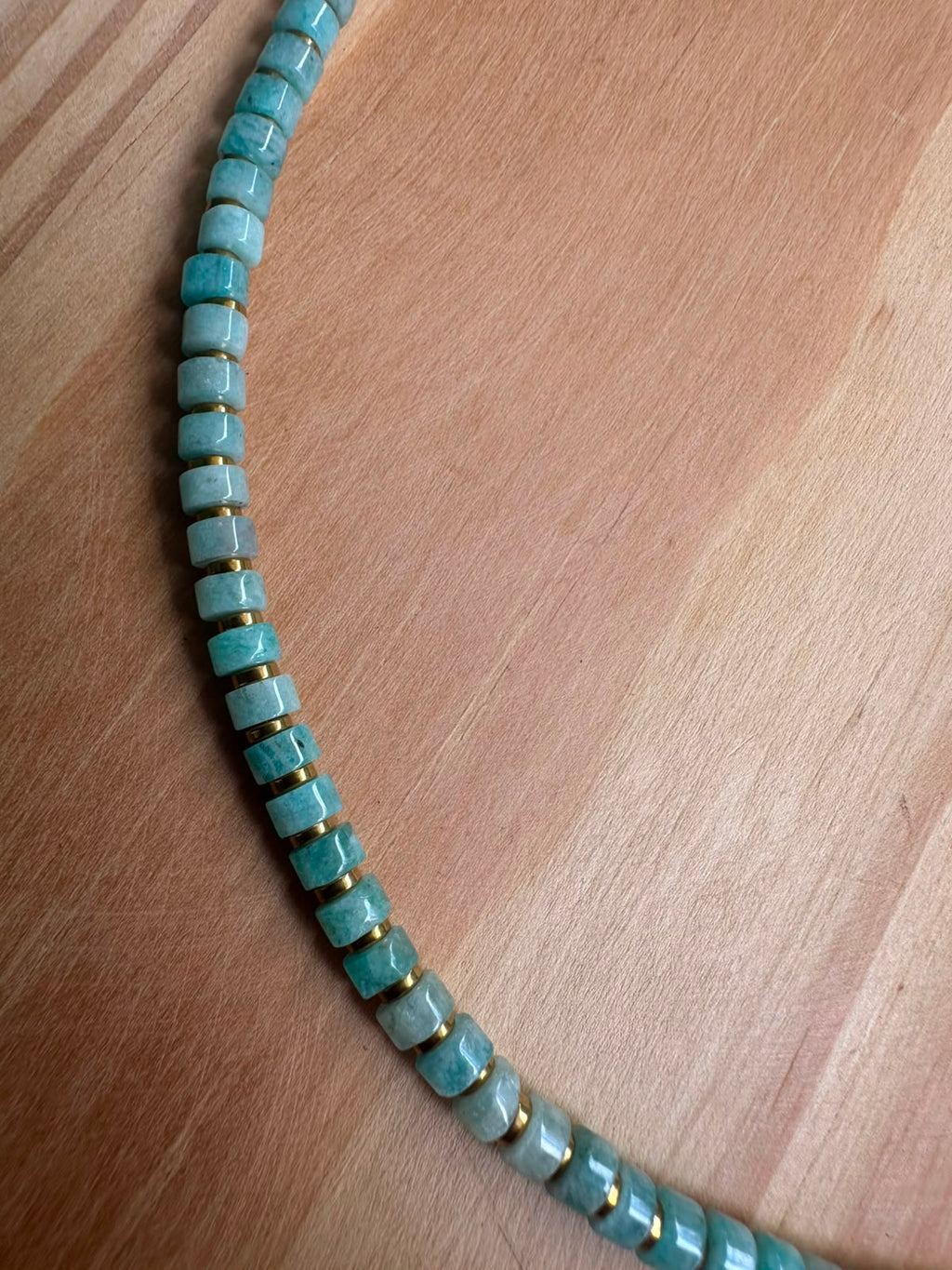 Choker Amazonita com Hematita - Opção 3