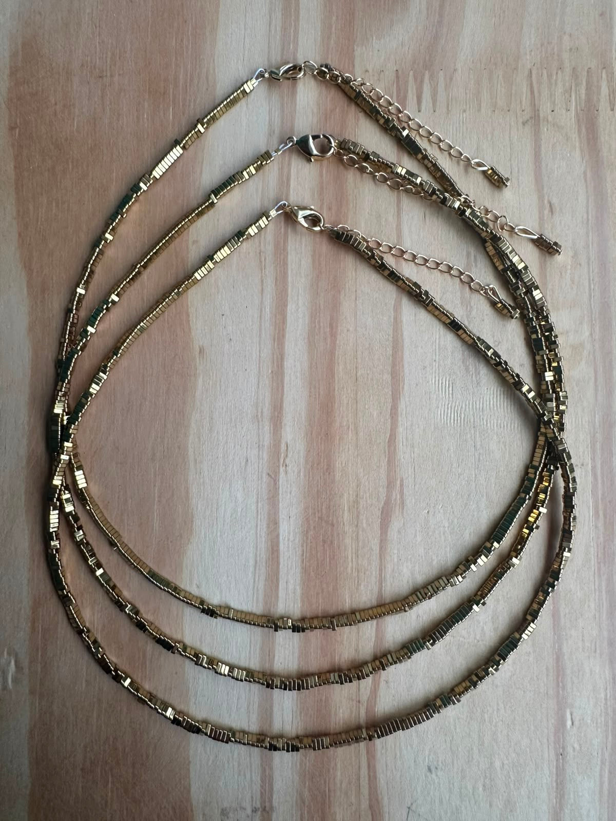 Choker Hematita Triangulinho