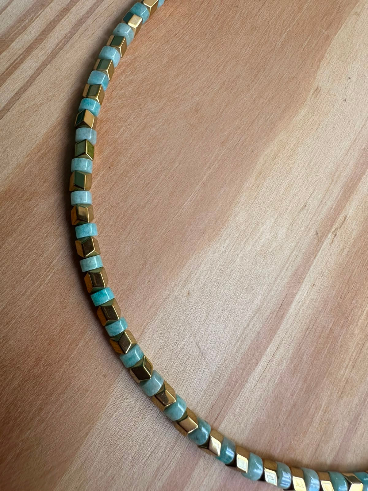 Choker Amazonita com Hematita - Opção 2