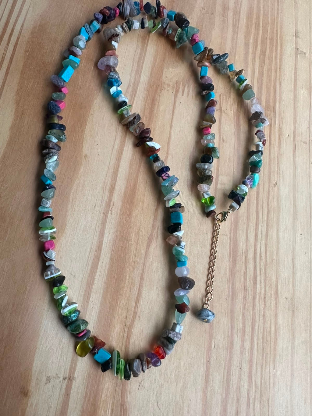 Colar Longo Cascalho Mix