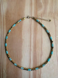 Choker Amazonita com Hematita - Opção 1