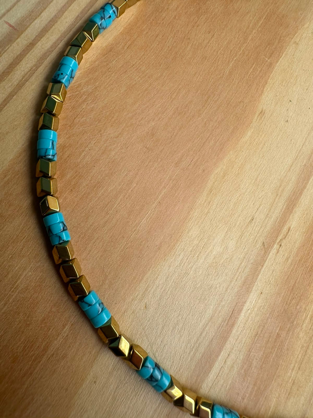 Choker Hematita com Turquenita