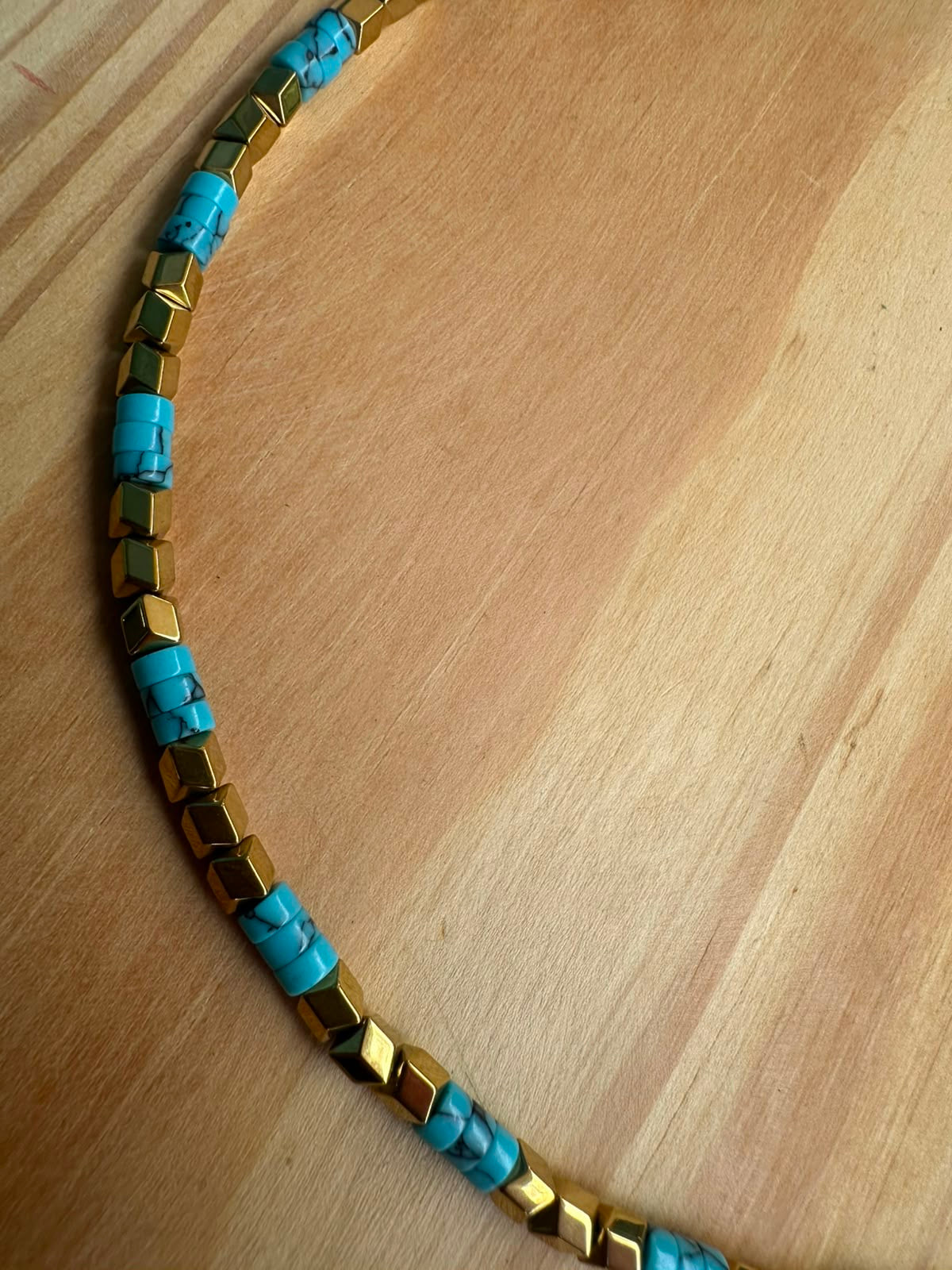 Choker Hematita com Turquenita