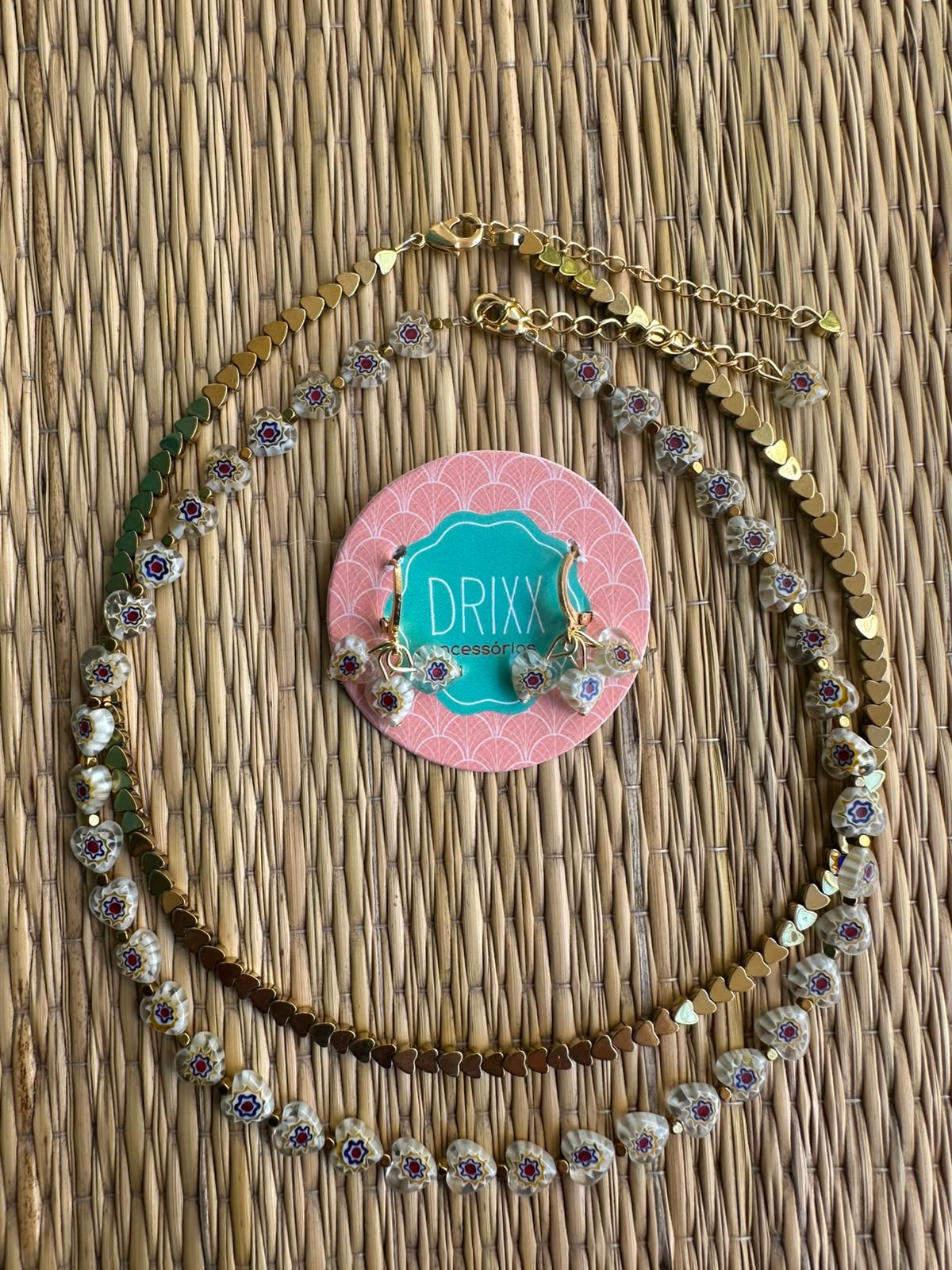Choker Murano com Hematita