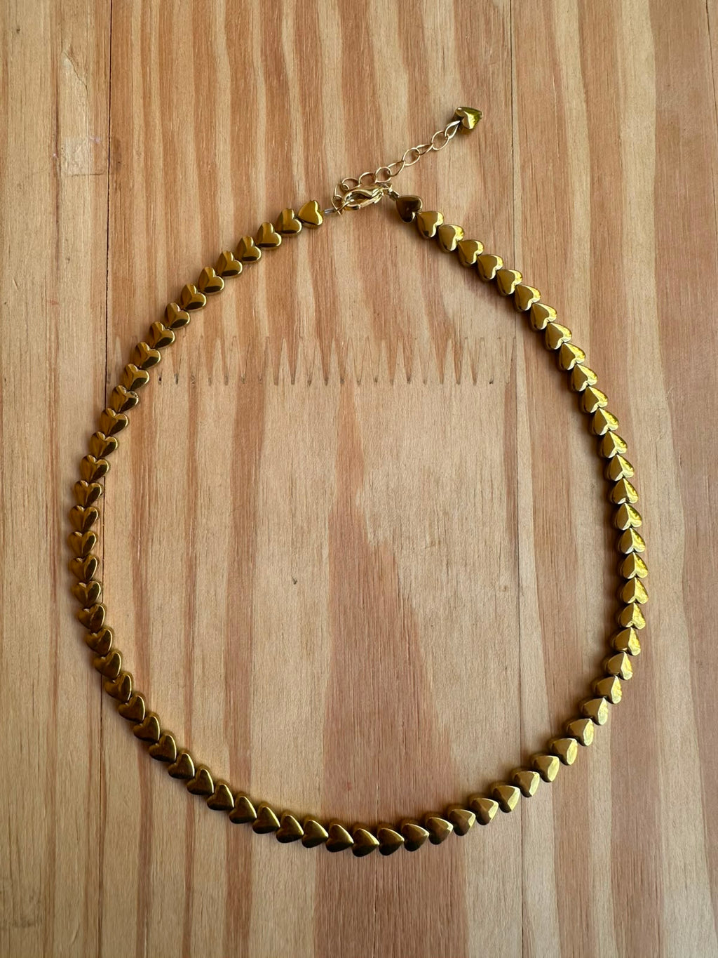 Choker Hematita Coração