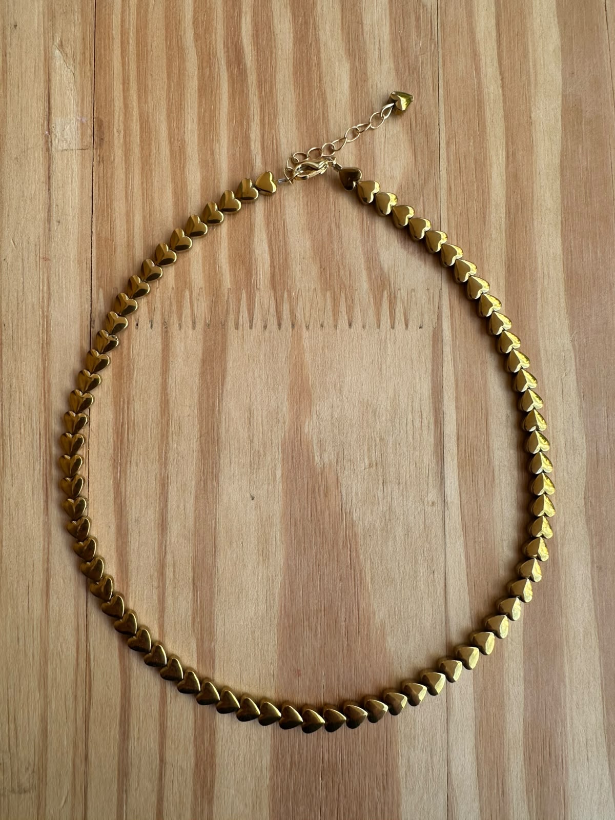 Choker Hematita Coração
