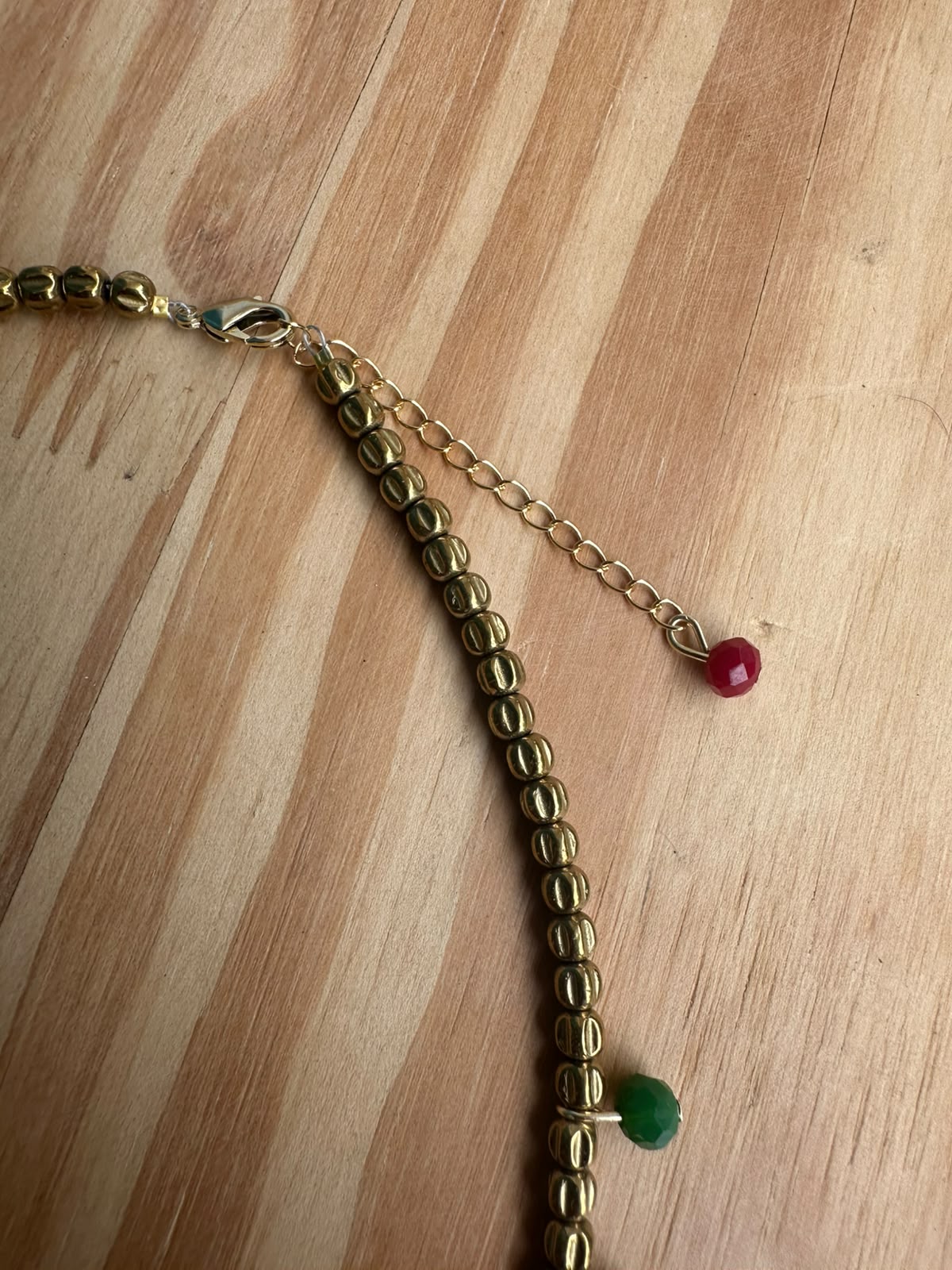 Choker Hematita com Cristal de Vidro