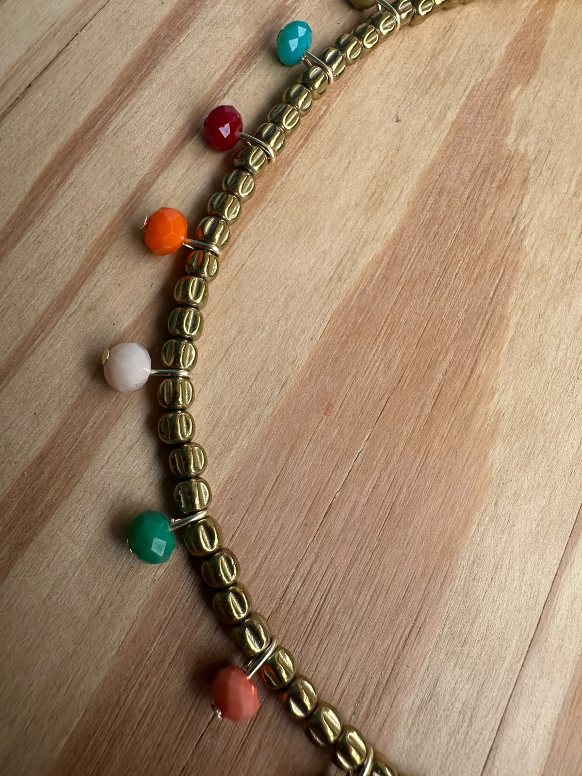 Choker Hematita com Cristal de Vidro