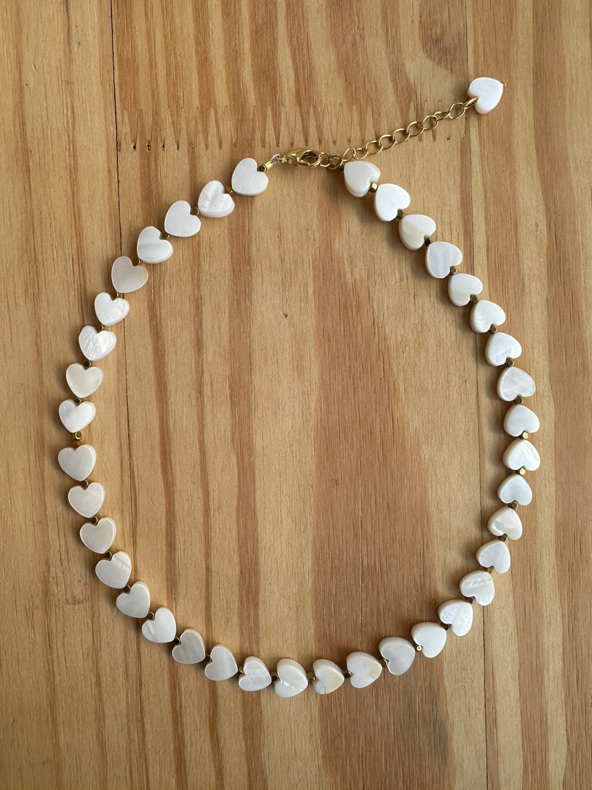 Choker Madrepérola com Hematita