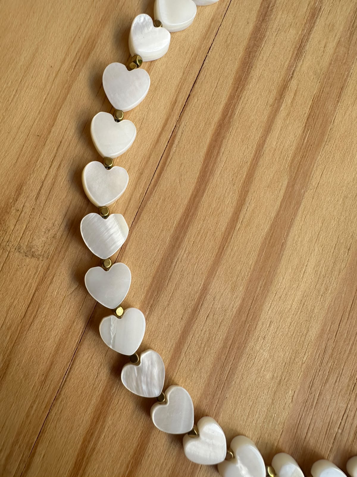 Choker Madrepérola com Hematita