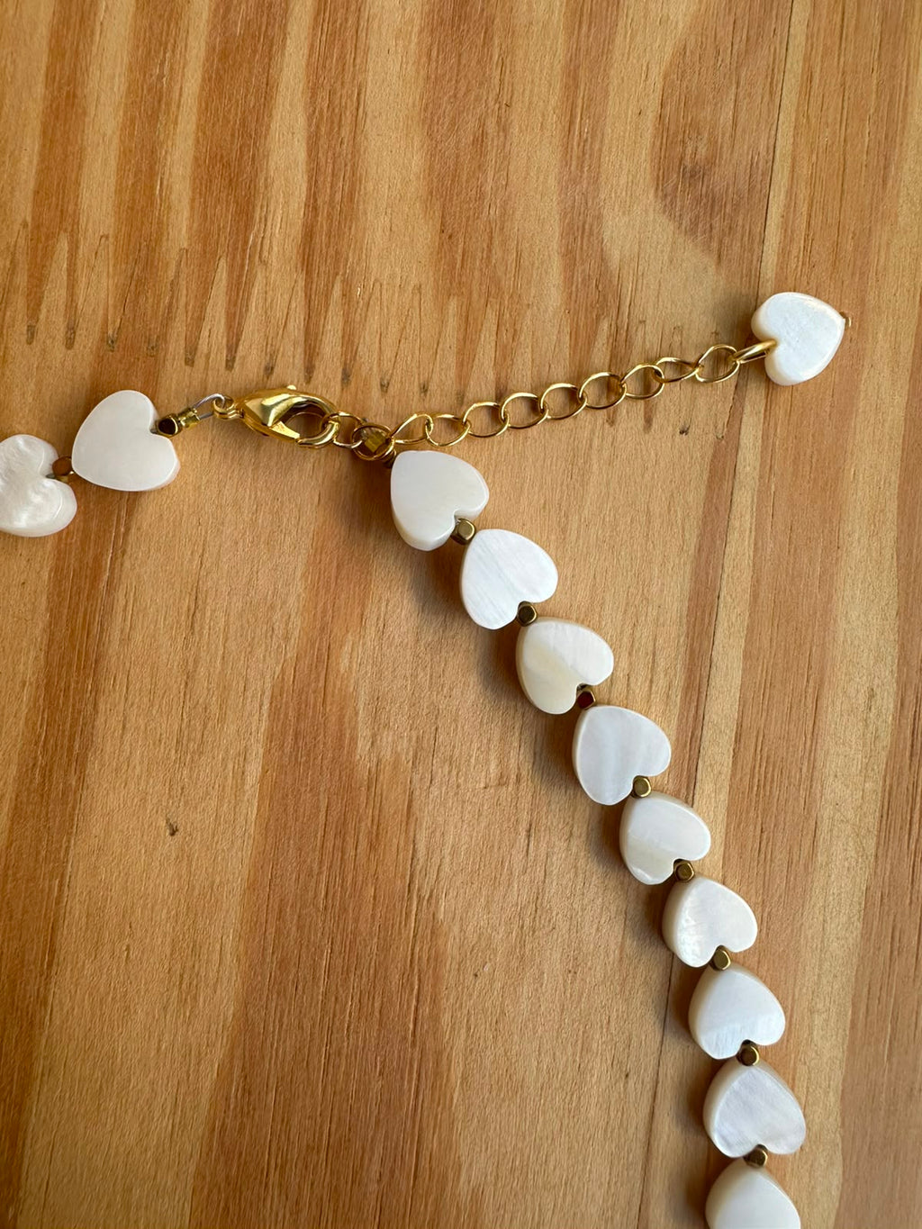Choker Madrepérola com Hematita
