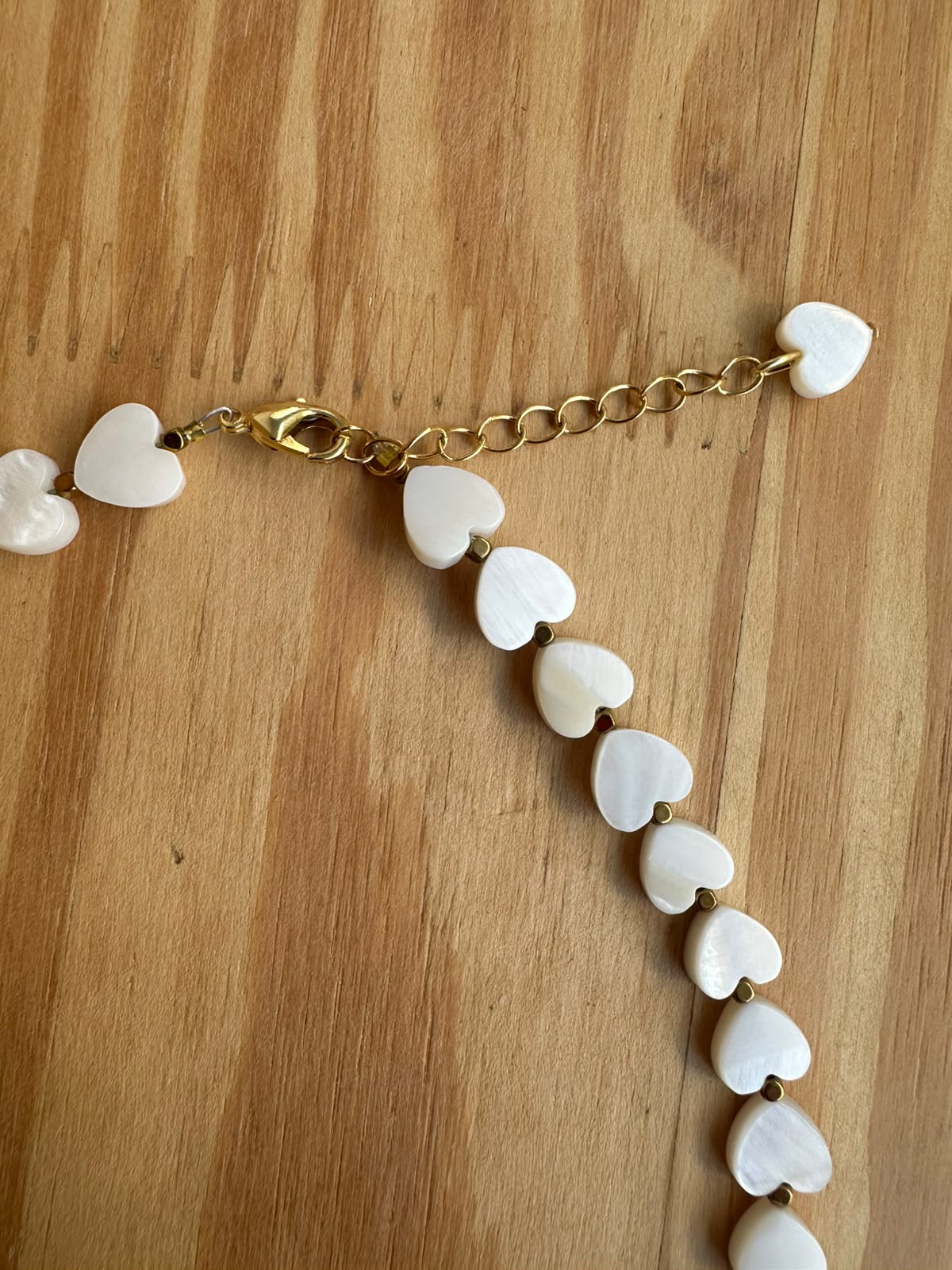 Choker Madrepérola com Hematita