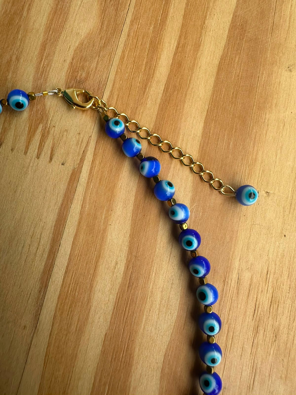 Choker Olho Grego Murano com Hematita