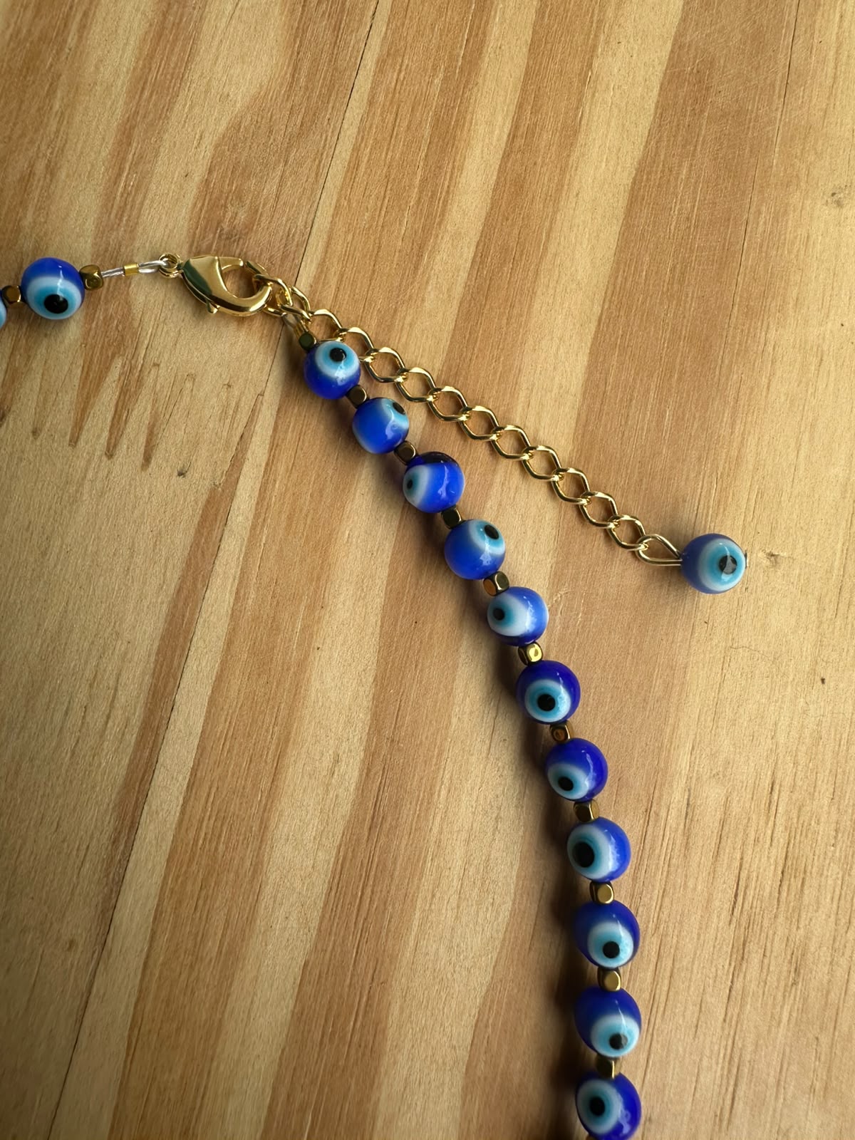 Choker Olho Grego Murano com Hematita