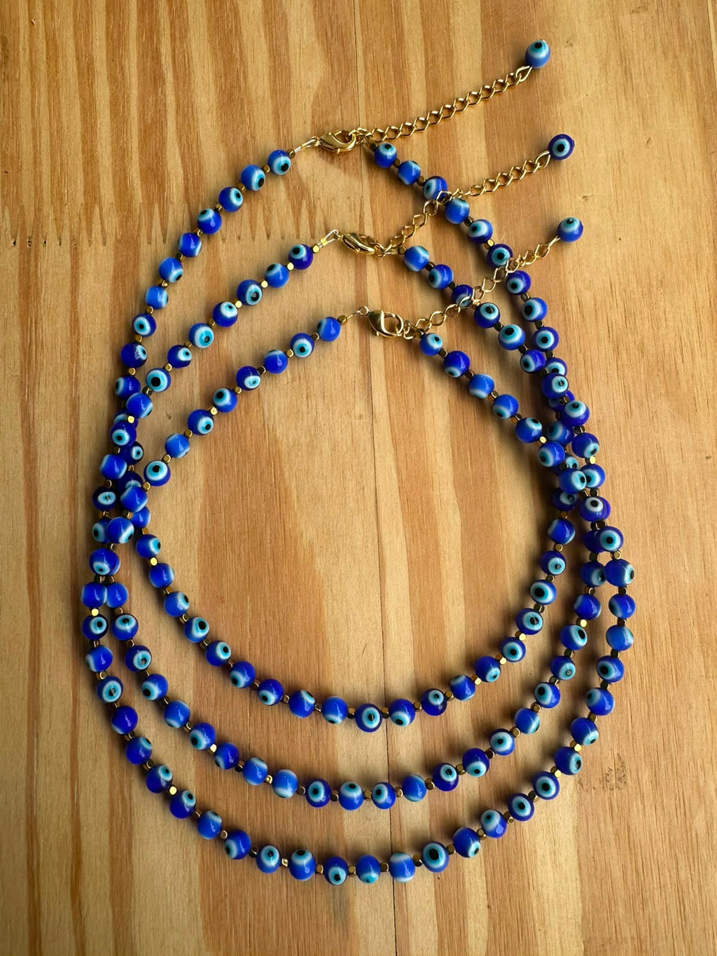 Choker Olho Grego Murano com Hematita