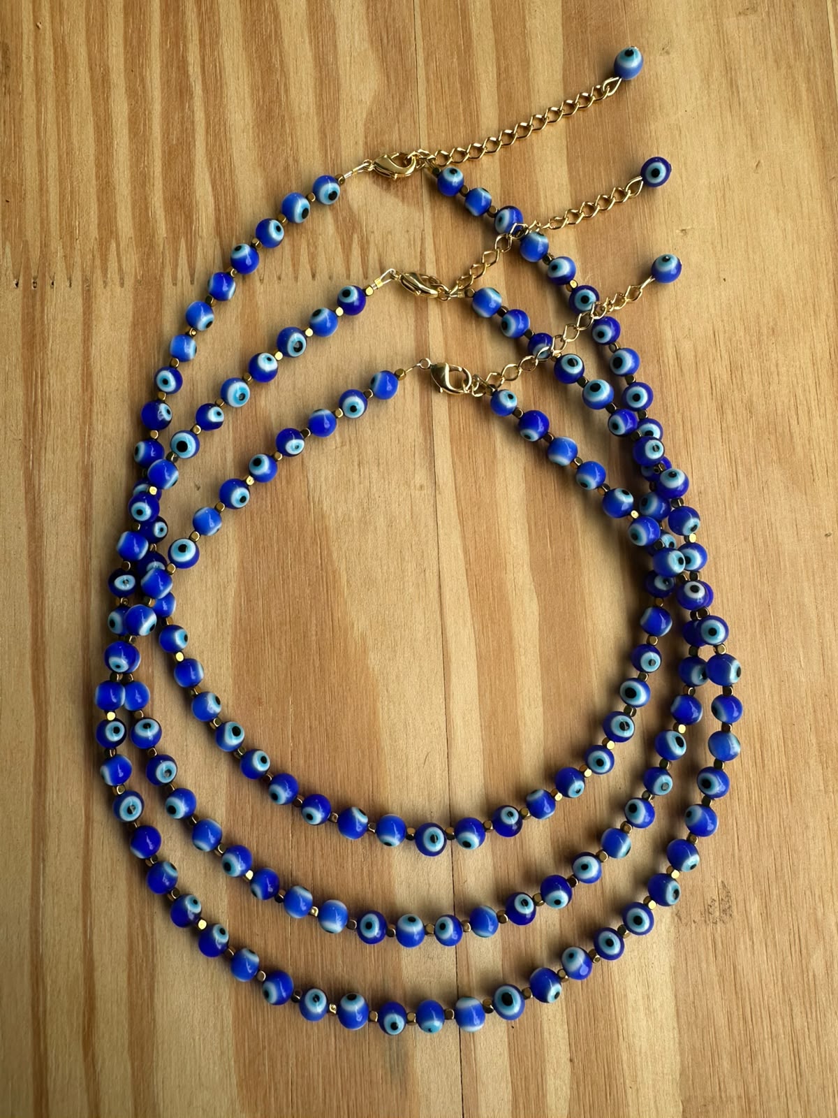 Choker Olho Grego Murano com Hematita