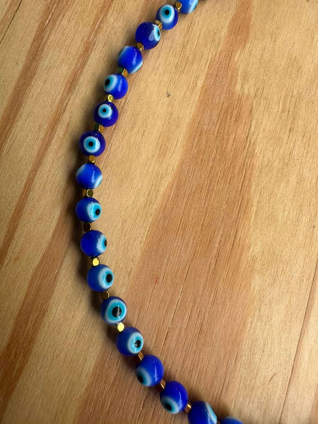 Choker Olho Grego Murano com Hematita