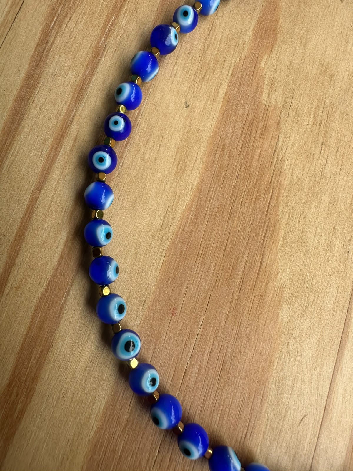 Choker Olho Grego Murano com Hematita