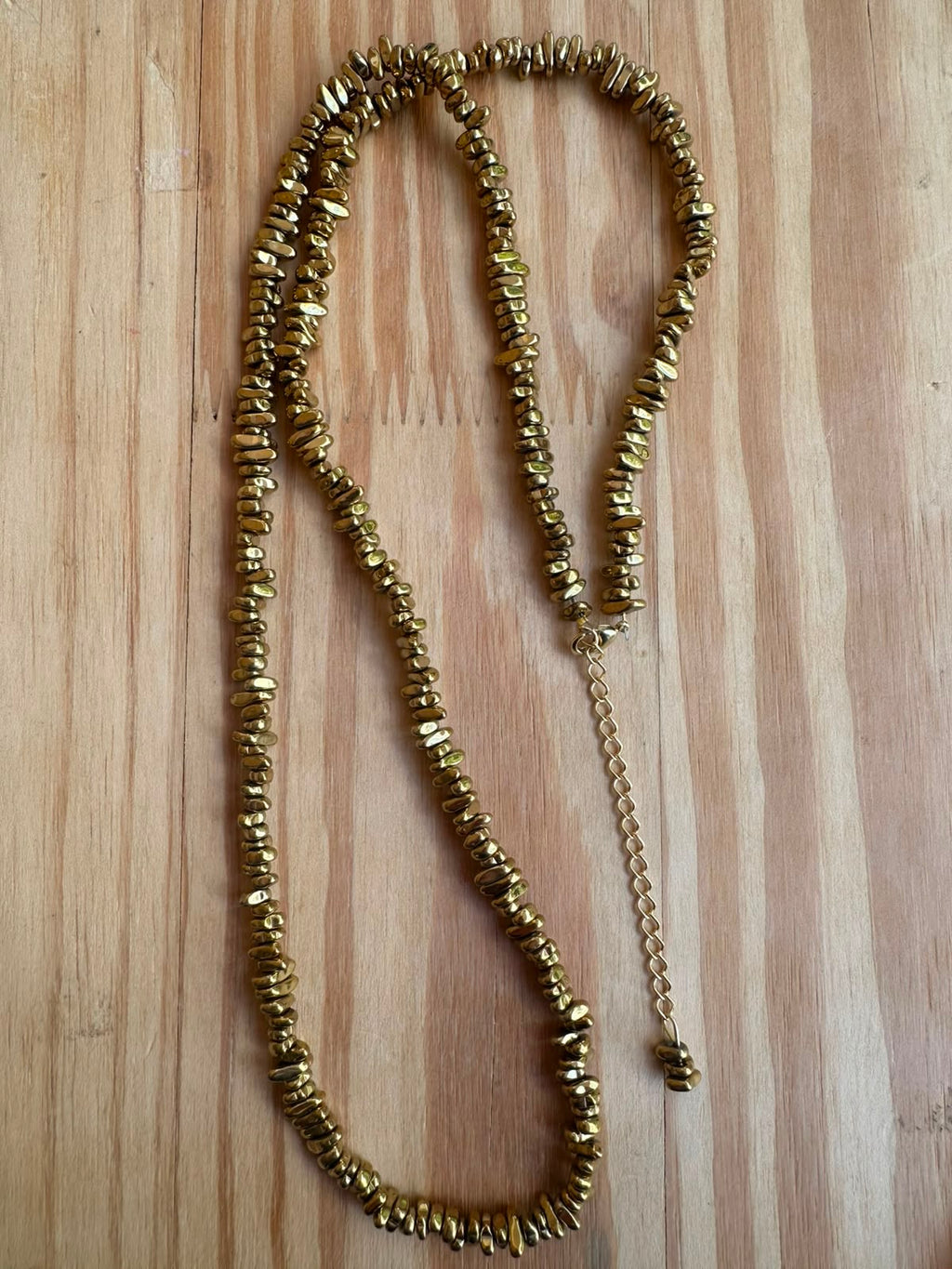 Colar Longo Cascalho de Hematita