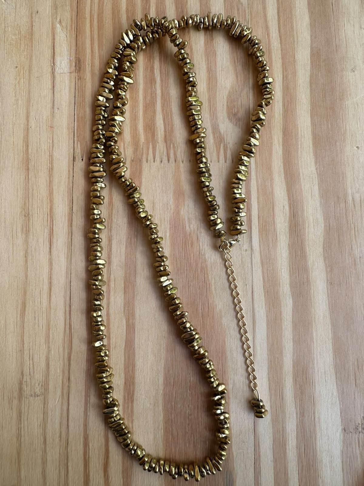 Colar Longo Cascalho de Hematita
