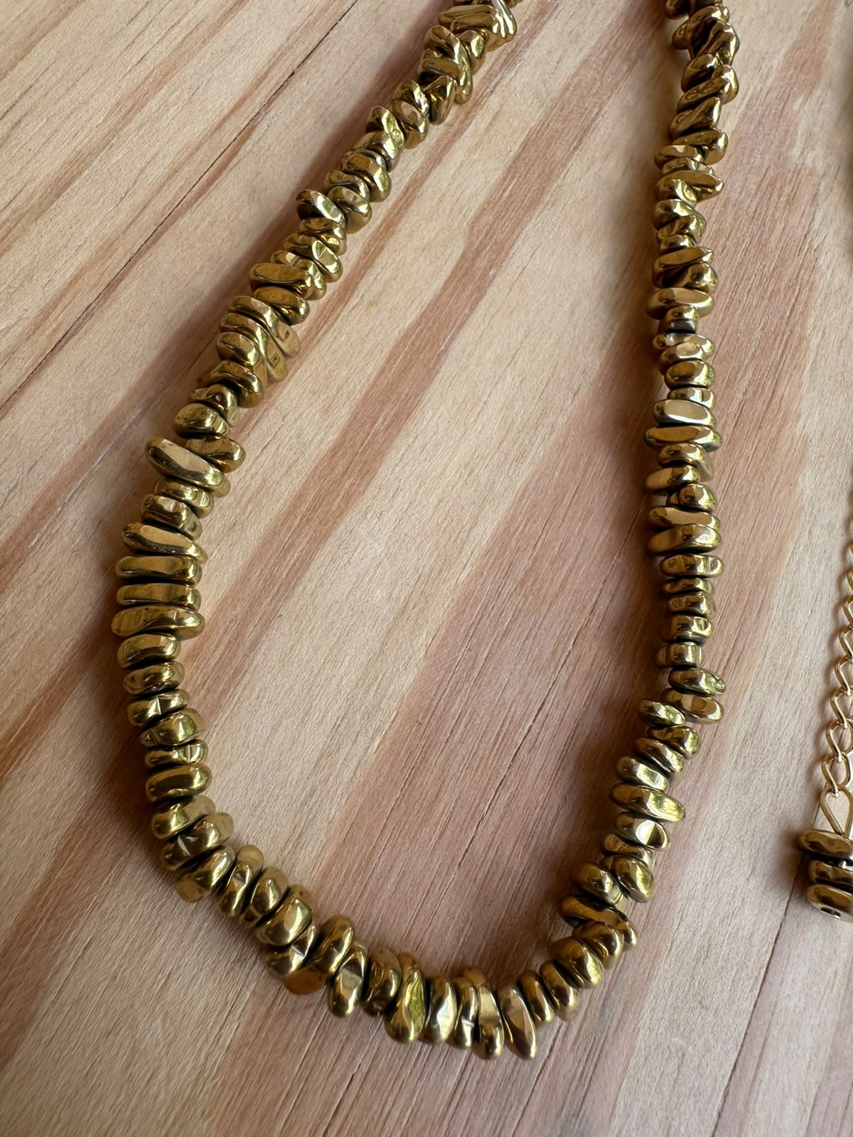 Colar Longo Cascalho de Hematita