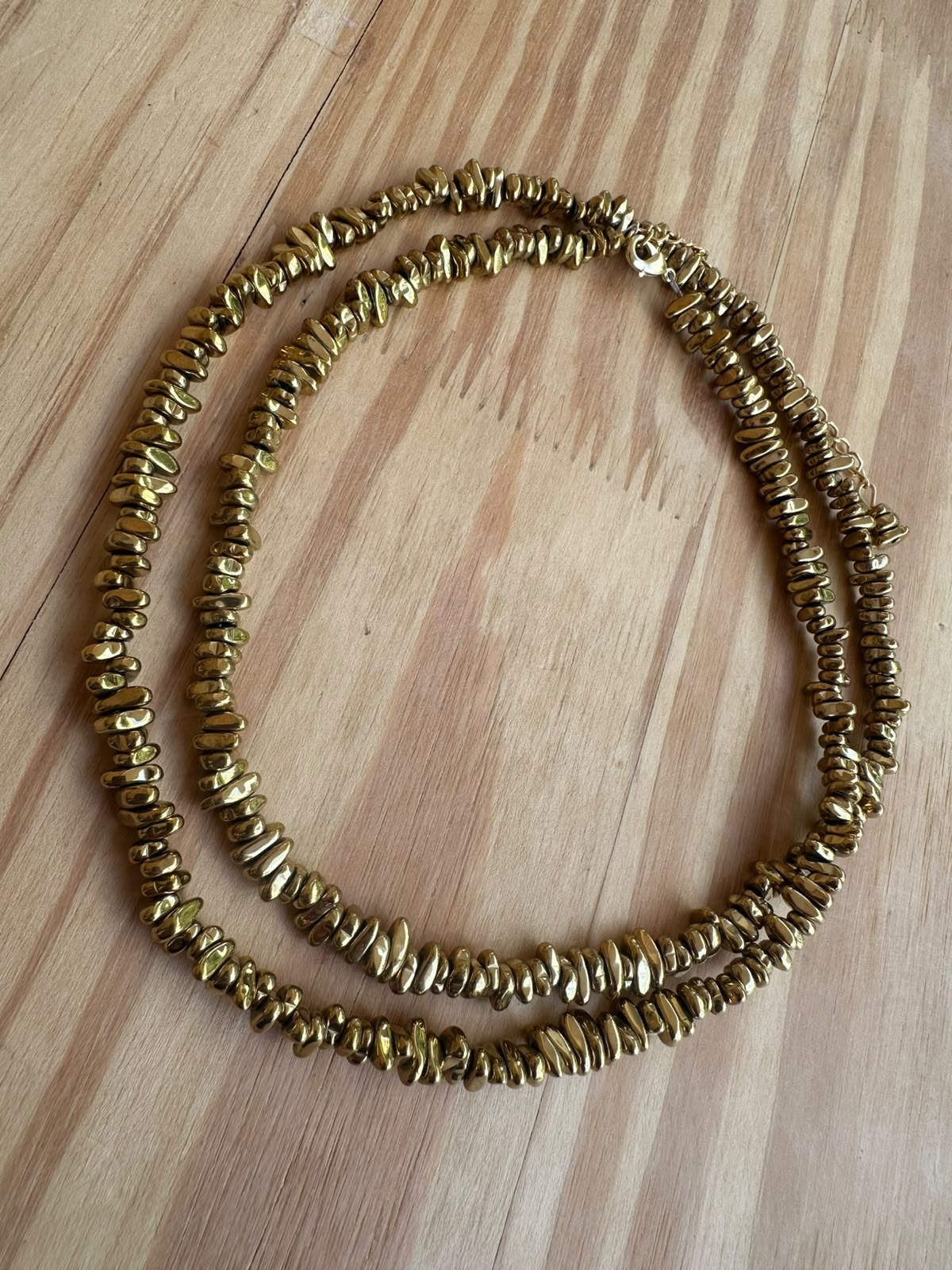 Colar Longo Cascalho de Hematita
