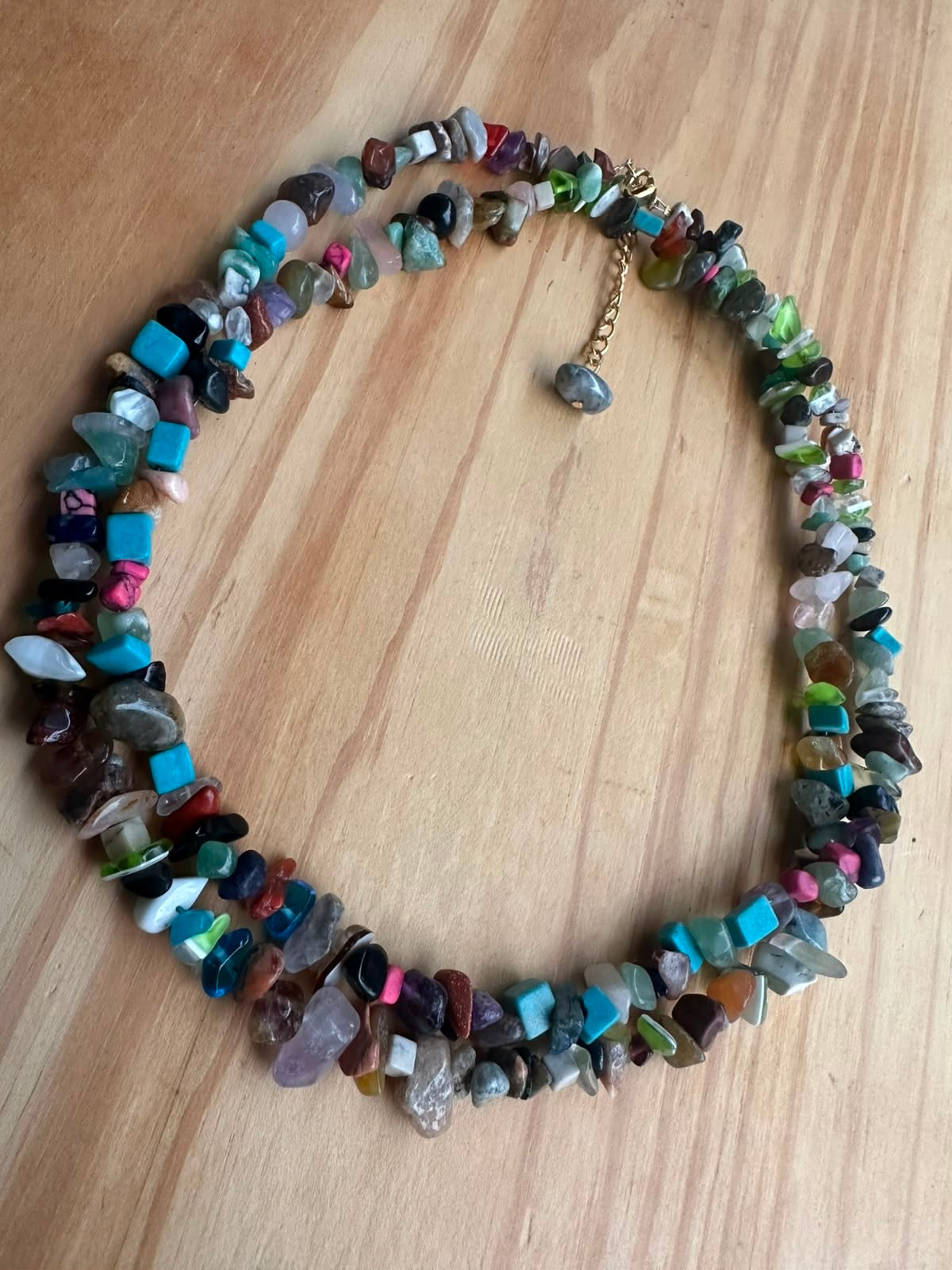 Colar Longo Cascalho Mix