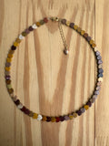 Choker Coração Médio Jaspe Australiano