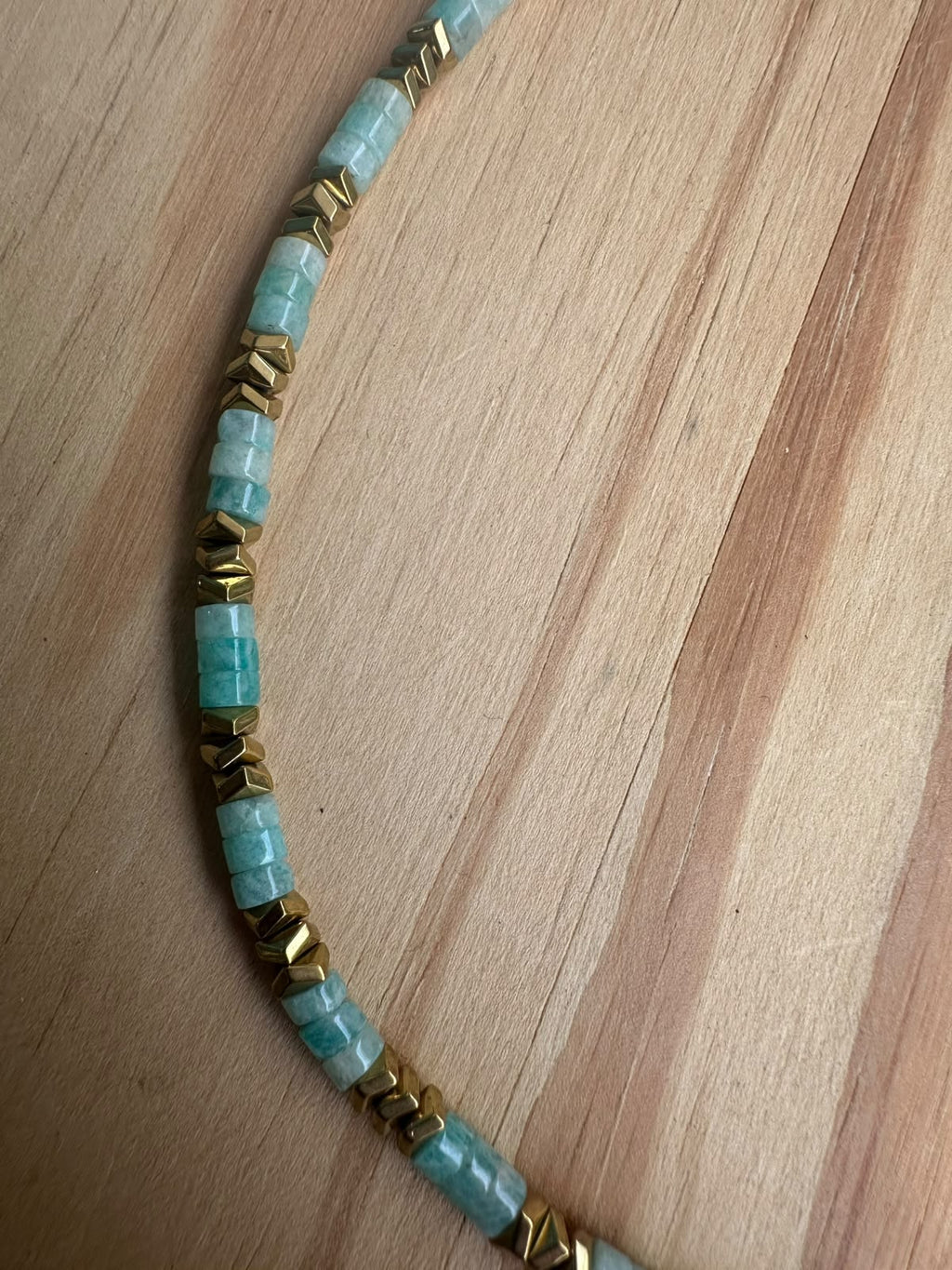 Choker Amazonita com Hematita - Opção 1
