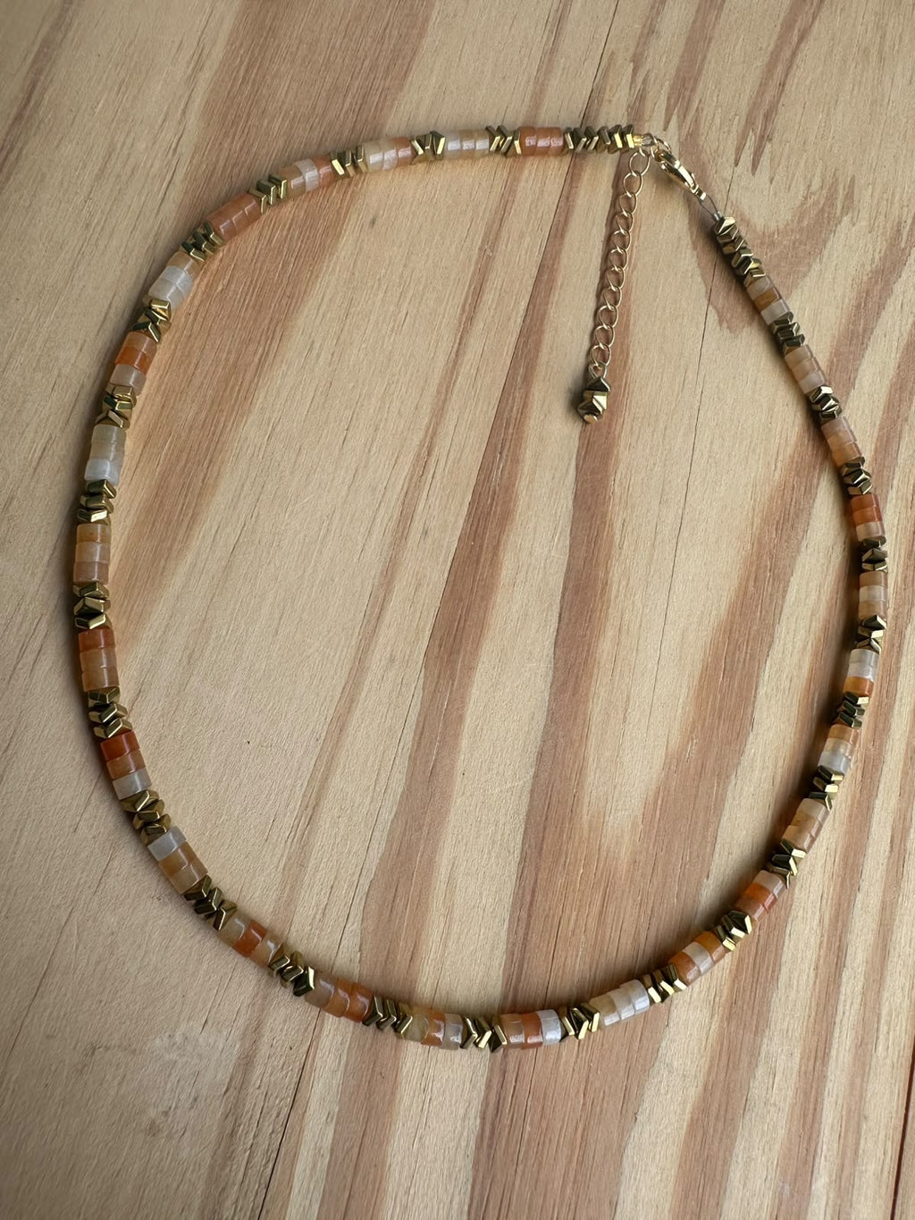 Choker Cornalina com Hematita