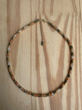 Choker Cornalina com Hematita