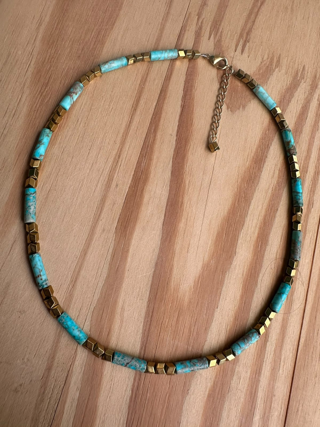 Choker Turquesa com Hematita
