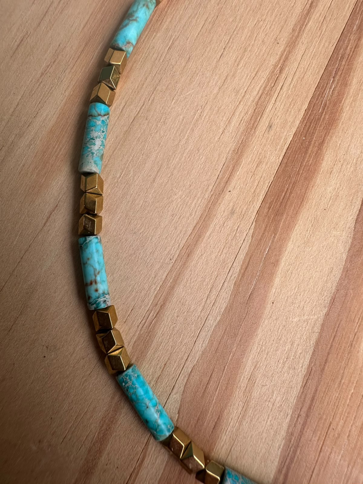 Choker Turquesa com Hematita