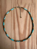 Choker Turquesa com Hematita