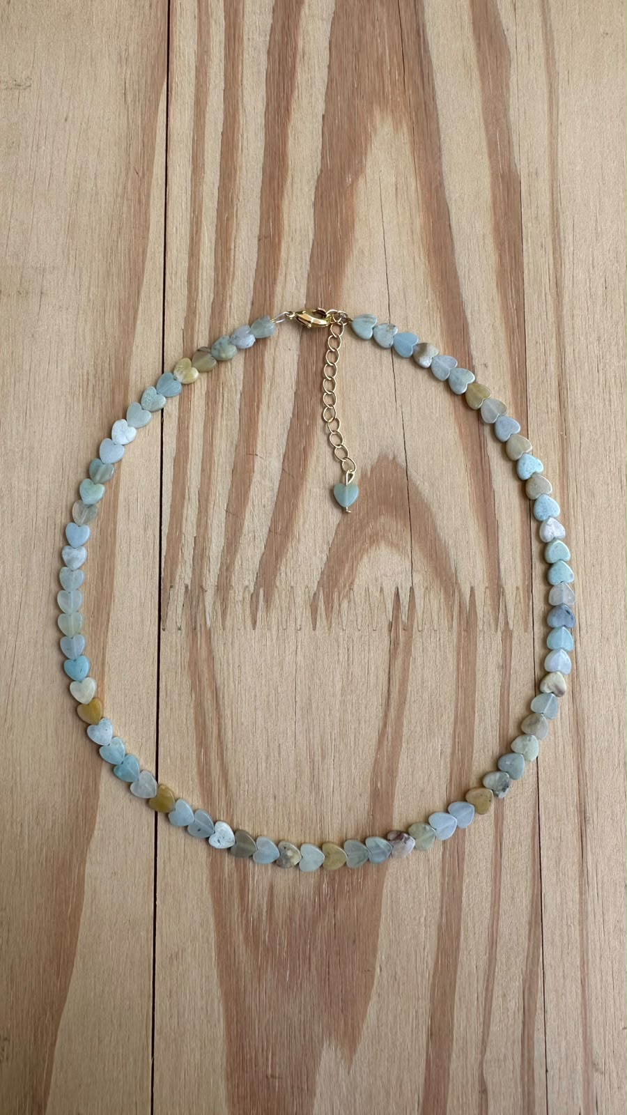 Choker Coração Médio Amazonita