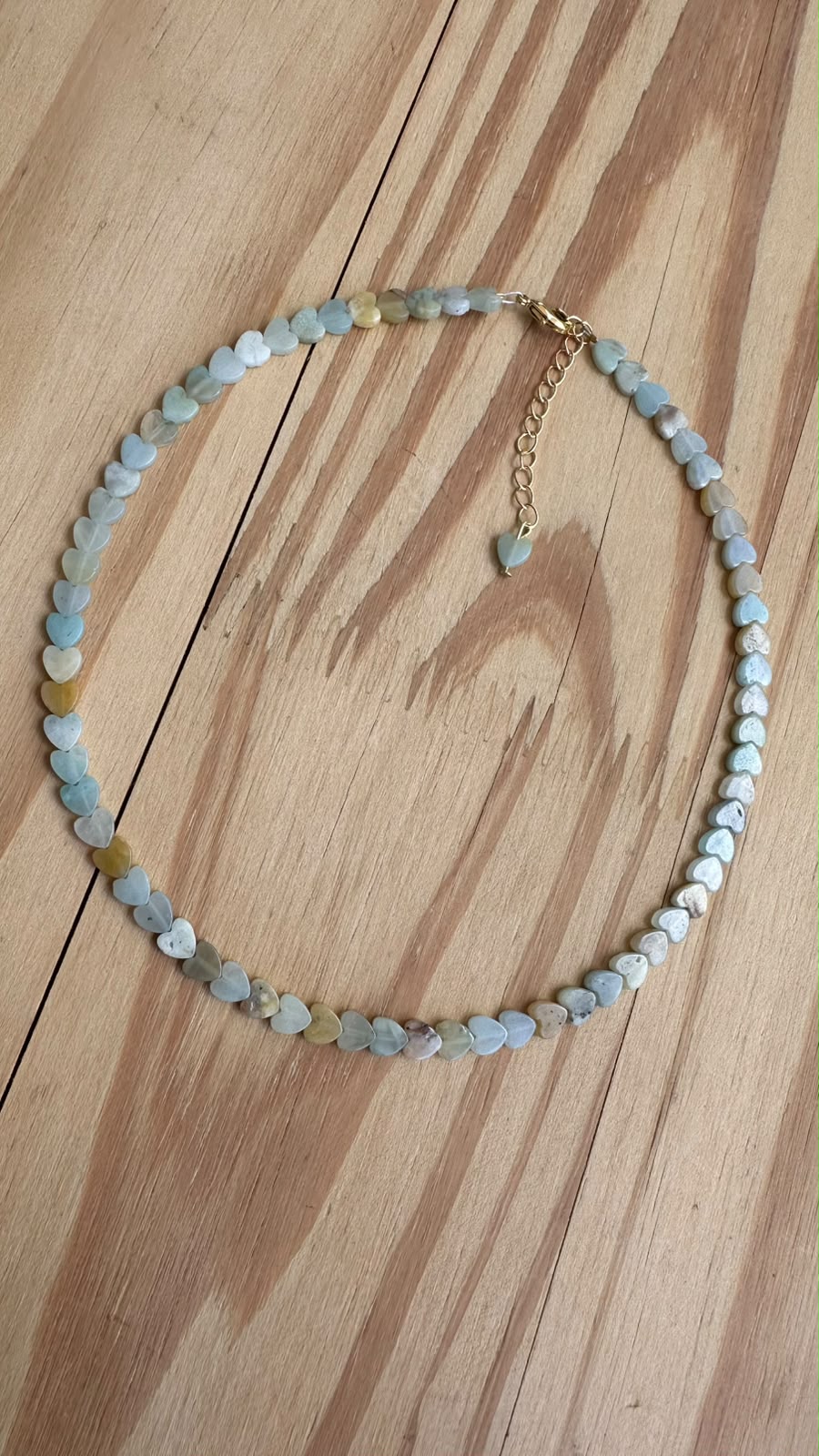 Choker Coração Médio Amazonita