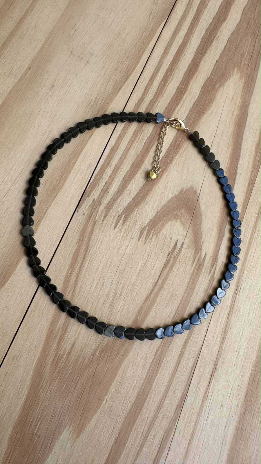 Choker Coração Médio Obsidiana