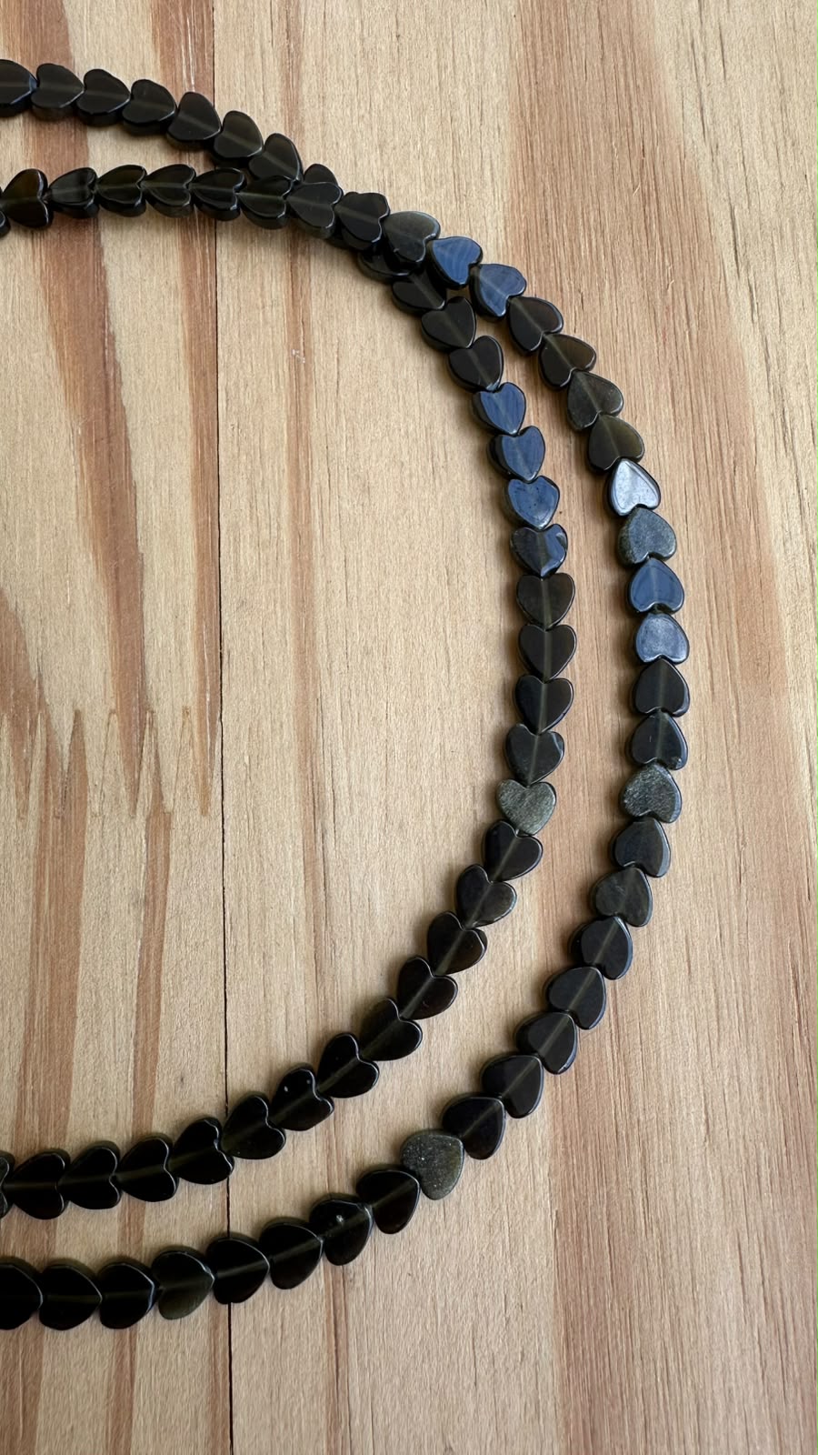 Choker Coração Médio Obsidiana