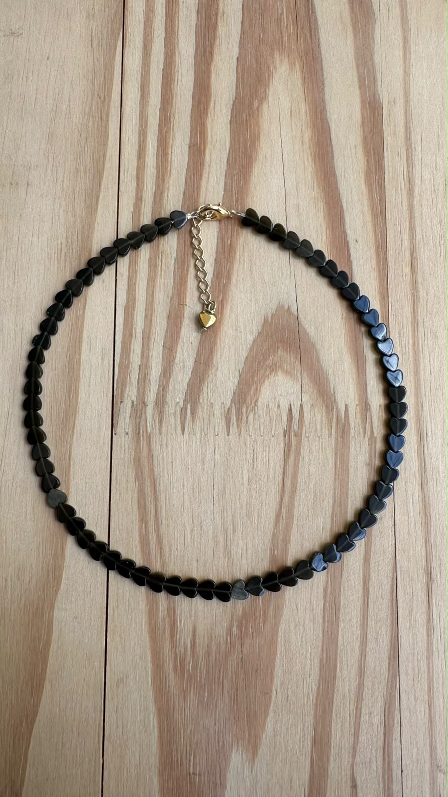 Choker Coração Médio Obsidiana