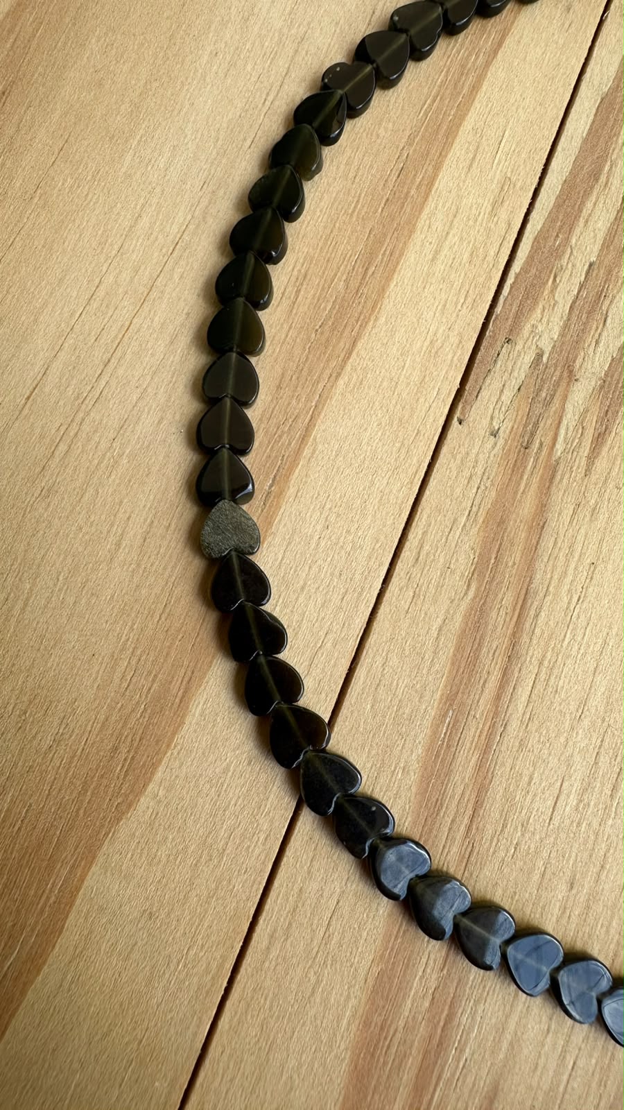 Choker Coração Médio Obsidiana