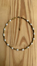 Choker Hematita com Pérolas Naturais de Água Doce