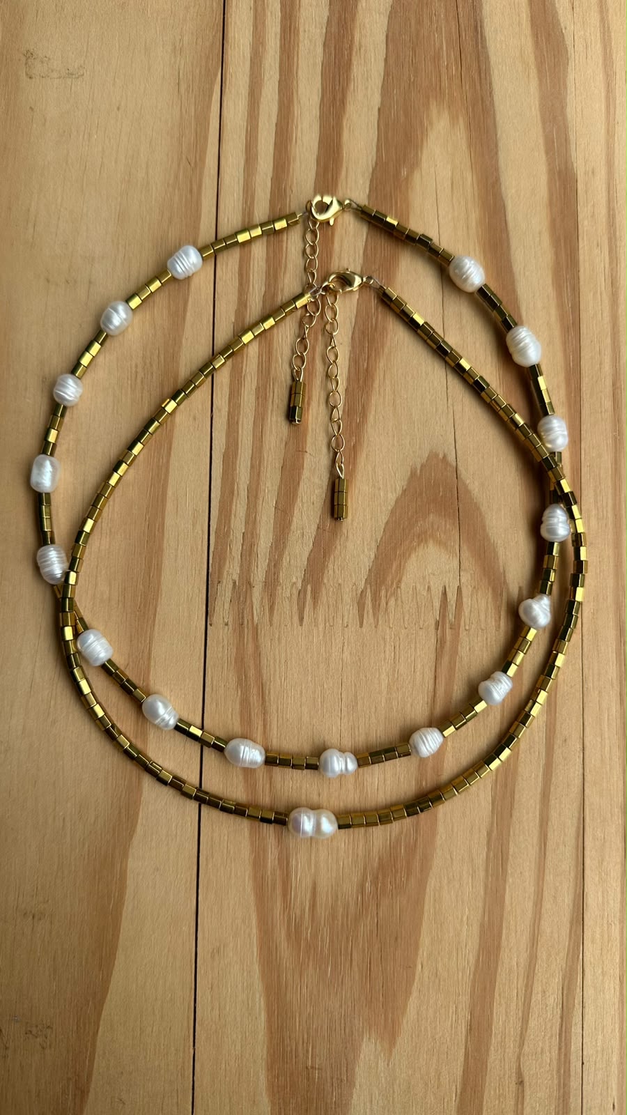 Choker Hematita com Pérola Natural de Água Doce