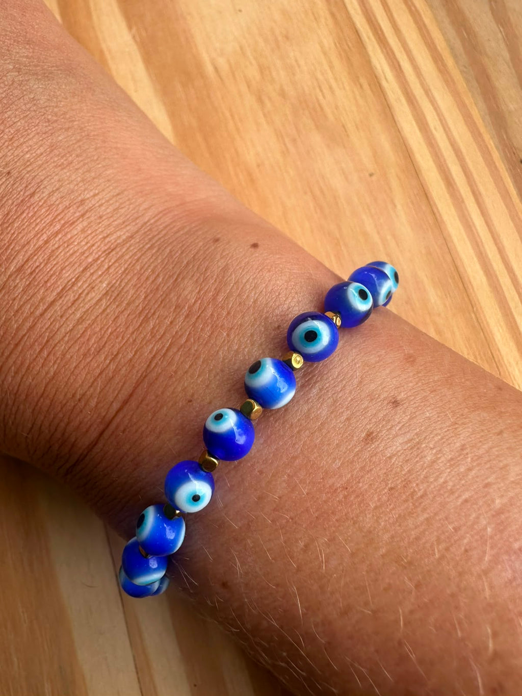 Pulseira Olho Grego Murano com hematita