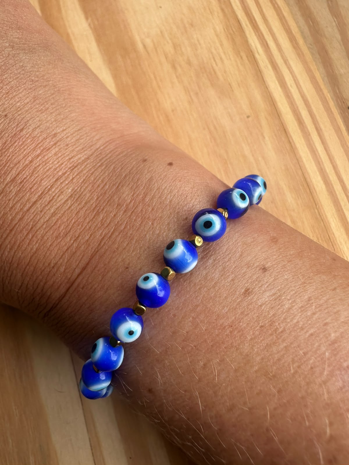 Pulseira Olho Grego Murano com hematita